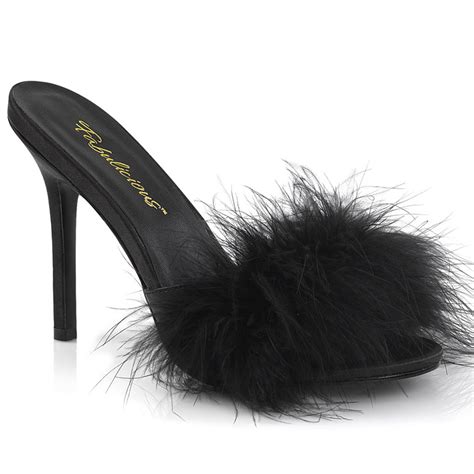 Marabou Slipper Heel .